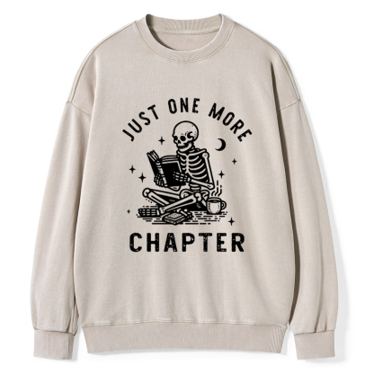 Pagewings Just One More Chapter Bookish lover Classic T-Shirt Unisex Washed Sweatshirt