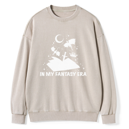 Pagewings In My Fantasy Era Unisex Washed Sweatshirt