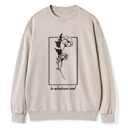 Pagewings Throne Of Glass Flower Aelin Quote Unisex Washed Sweatshirt