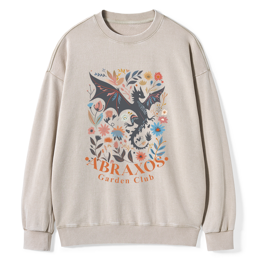 Pagewings Abraxos Flower Shirt Unisex Washed Sweatshirt