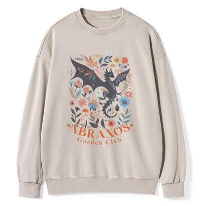 Pagewings Abraxos Flower Shirt Unisex Washed Sweatshirt