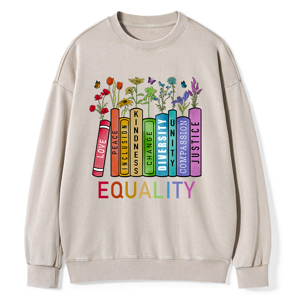 Pagewings Equal Rights Shirt Unisex Washed Sweatshirt