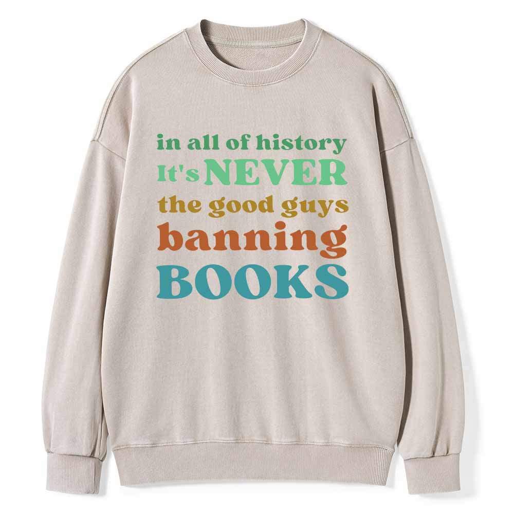 Pagewings Banned Books Shirt Unisex Washed Sweatshirt