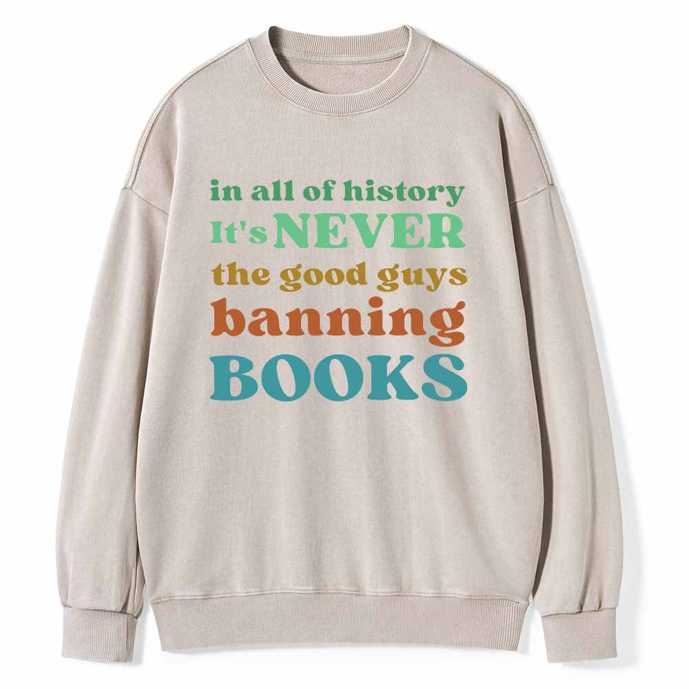 Pagewings Banned Books Shirt Unisex Washed Sweatshirt