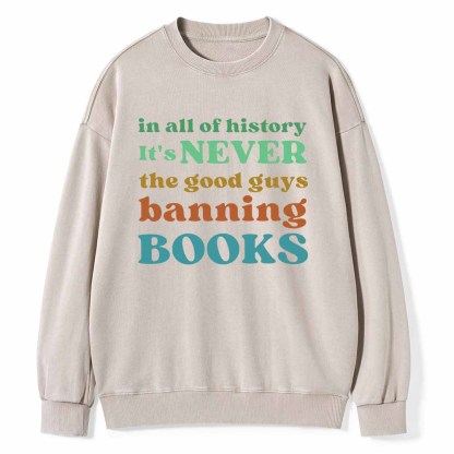 Pagewings Banned Books Shirt Unisex Washed Sweatshirt