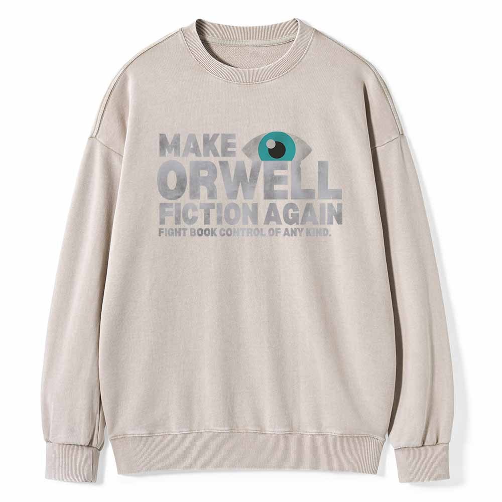 Pagewings Read Banned Books Unisex Washed Sweatshirt