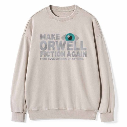 Pagewings Read Banned Books Unisex Washed Sweatshirt