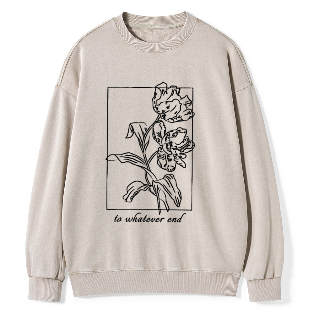 Pagewings To Whatever End t-shirt Unisex Washed Sweatshirt