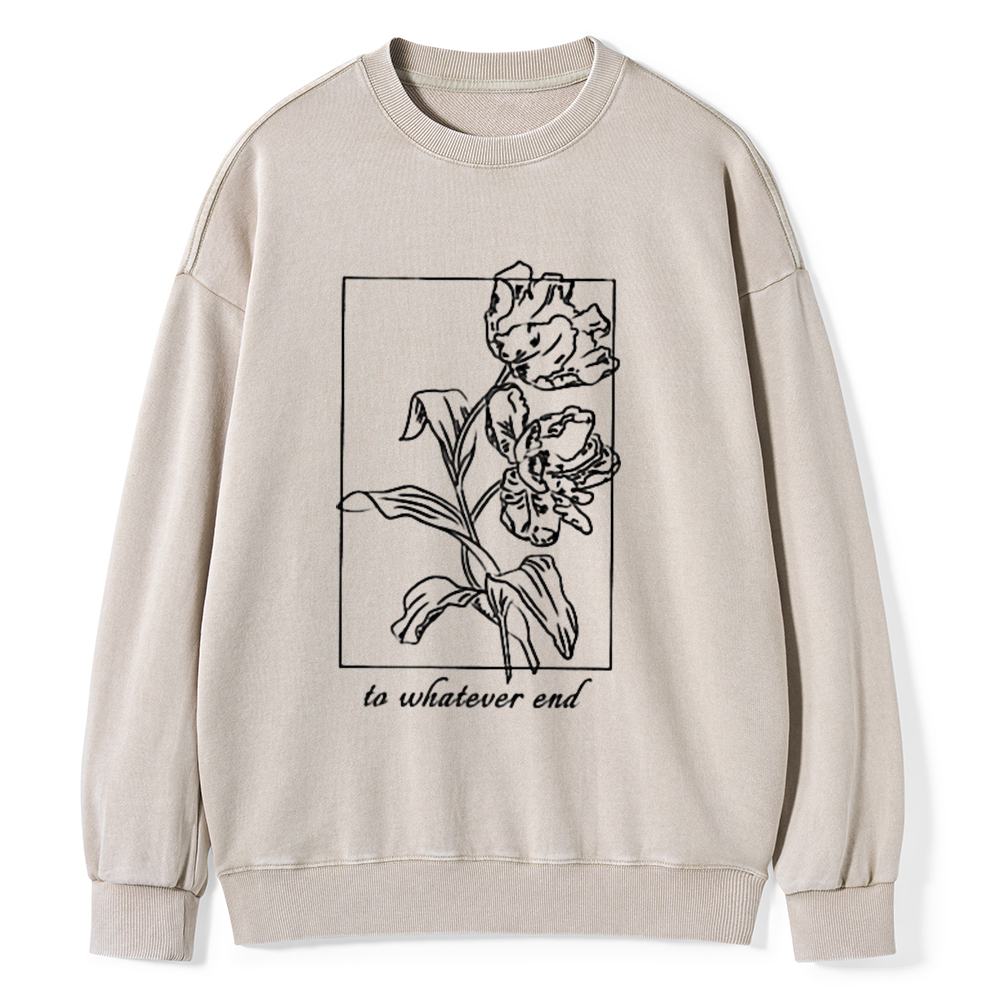 Pagewings To Whatever End t-shirt Unisex Washed Sweatshirt