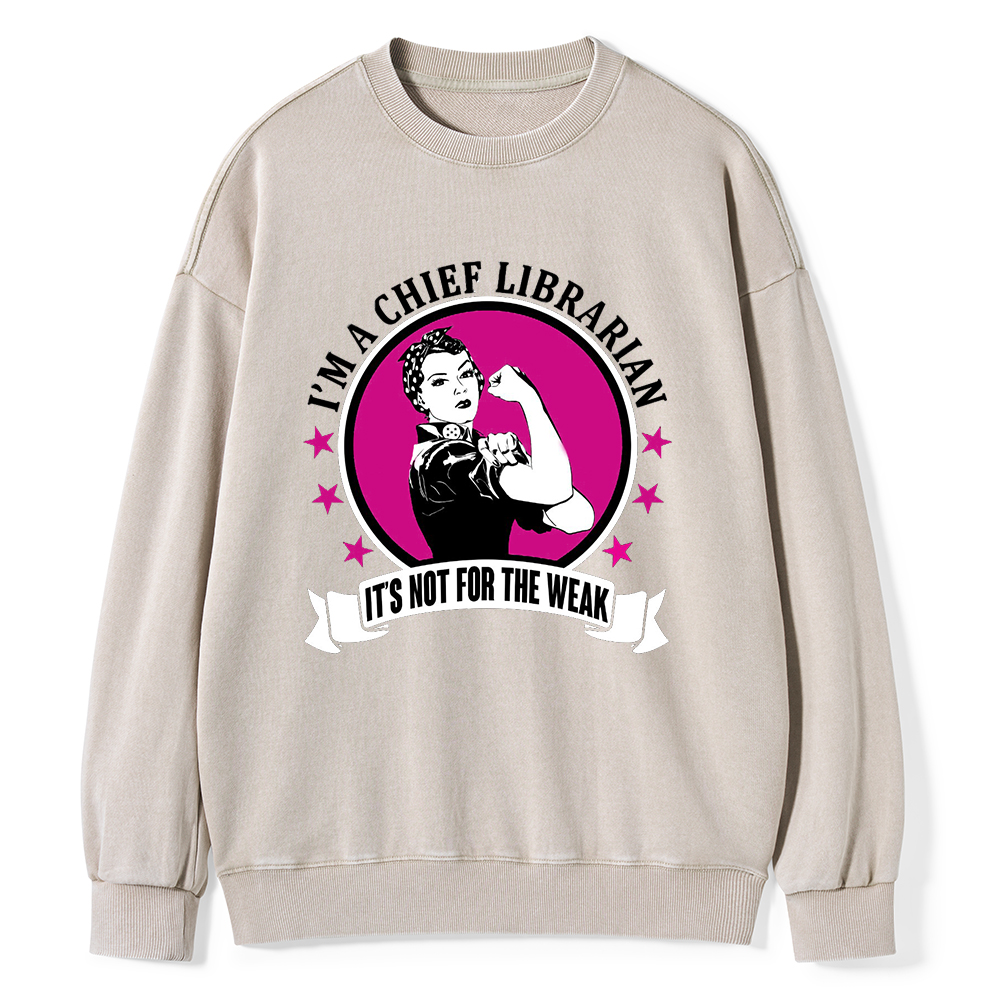 Pagewings Chief Librarian on Women's T-Shirt Unisex Washed Sweatshirt