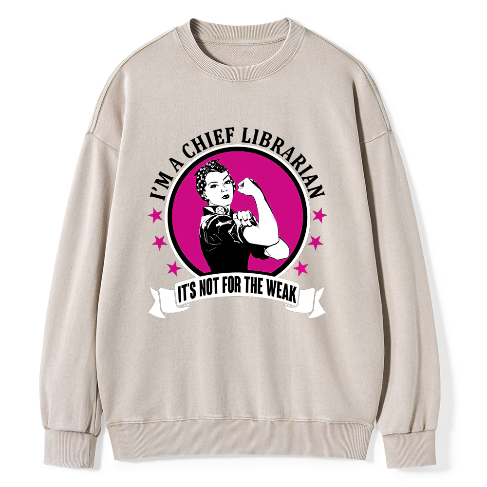 Pagewings Chief Librarian on Women's T-Shirt Unisex Washed Sweatshirt