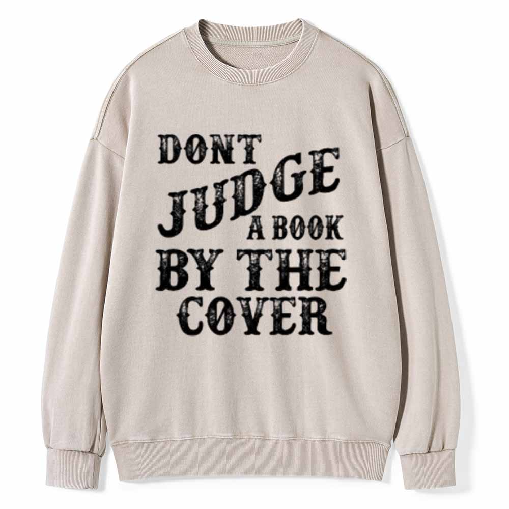 Pagewings Dont Judge a book by the Cover on Unisex Baseball T-Shirt Unisex Washed Sweatshirt