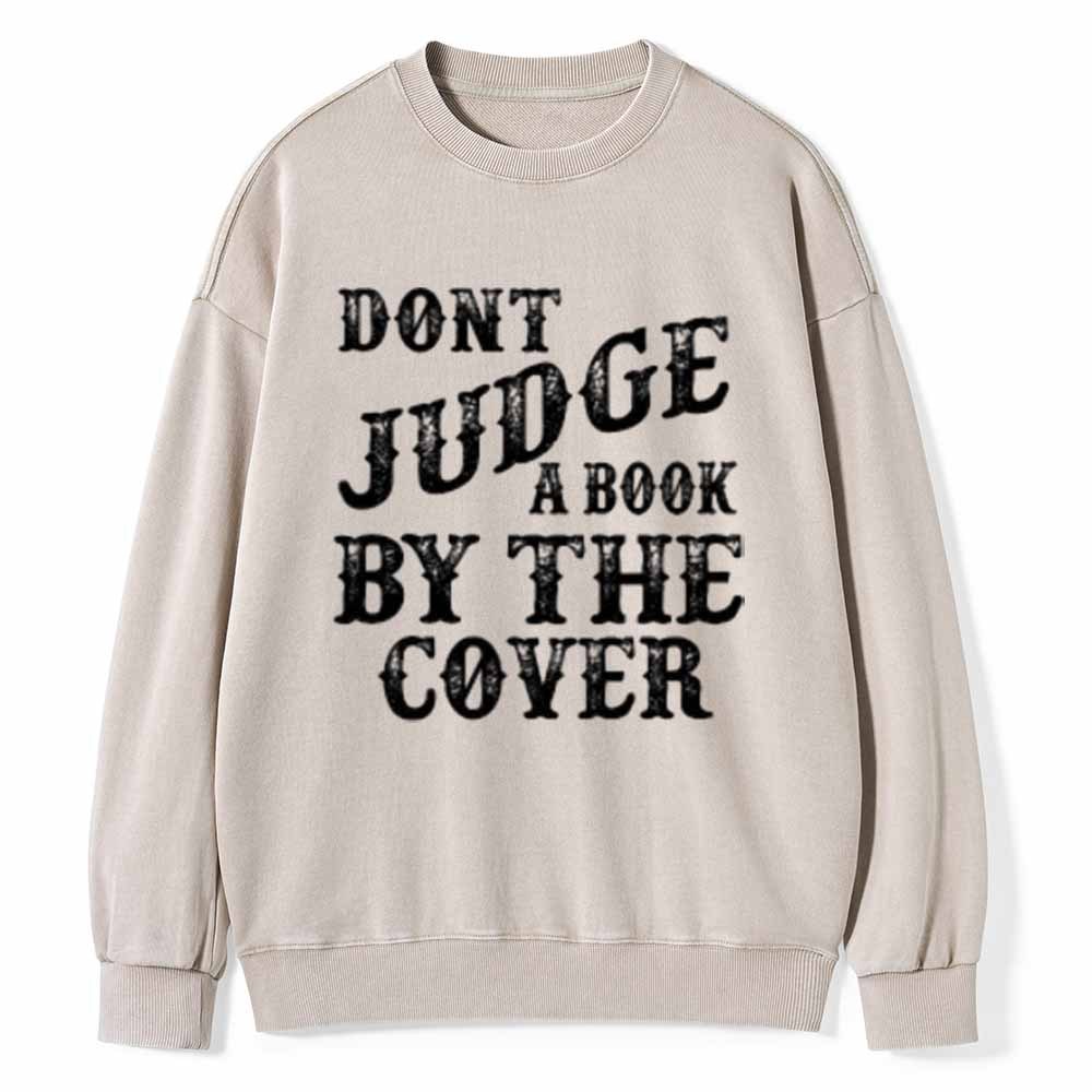 Pagewings Dont Judge a book by the Cover on Unisex Baseball T-Shirt Unisex Washed Sweatshirt