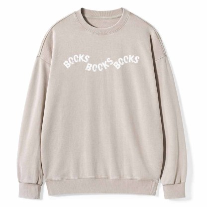 Pagewings Books books books Unisex Washed Sweatshirt