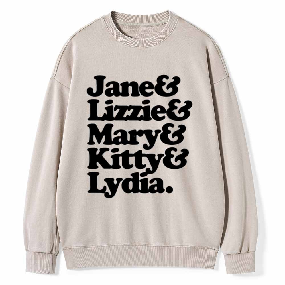 Pagewings Pride and Prejudice Unisex Washed Sweatshirt