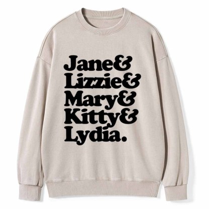 Pagewings Pride and Prejudice Unisex Washed Sweatshirt