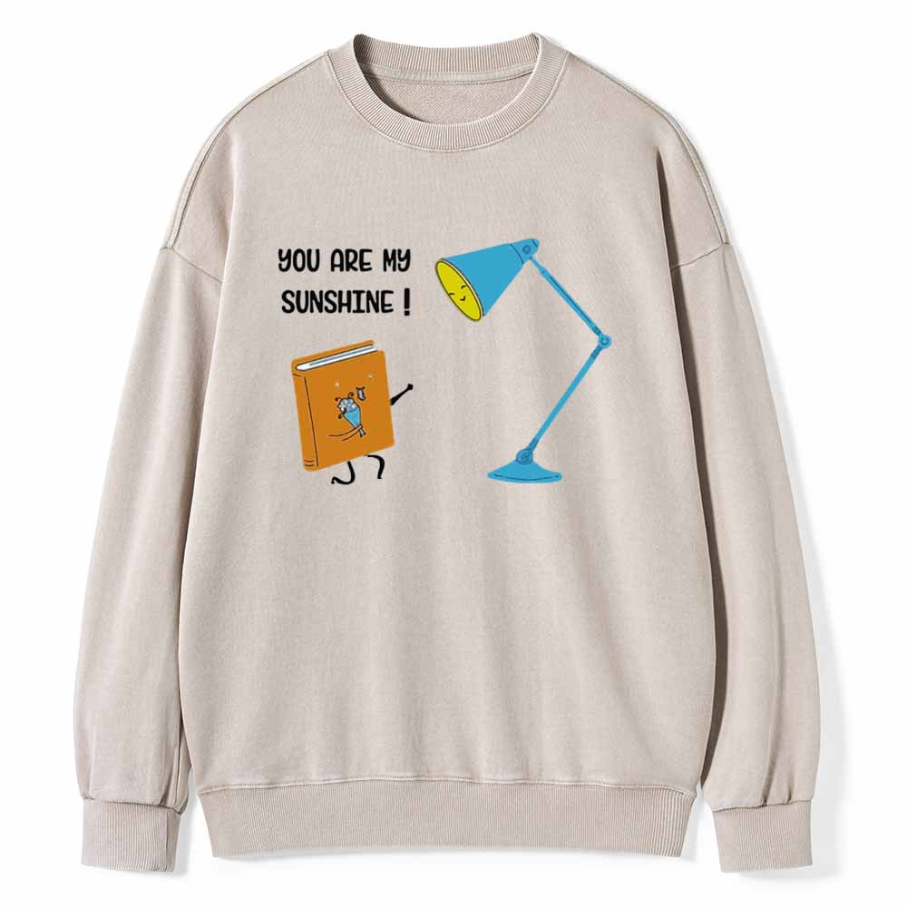 Pagewings You Are My Sunshine book Unisex Washed Sweatshirt