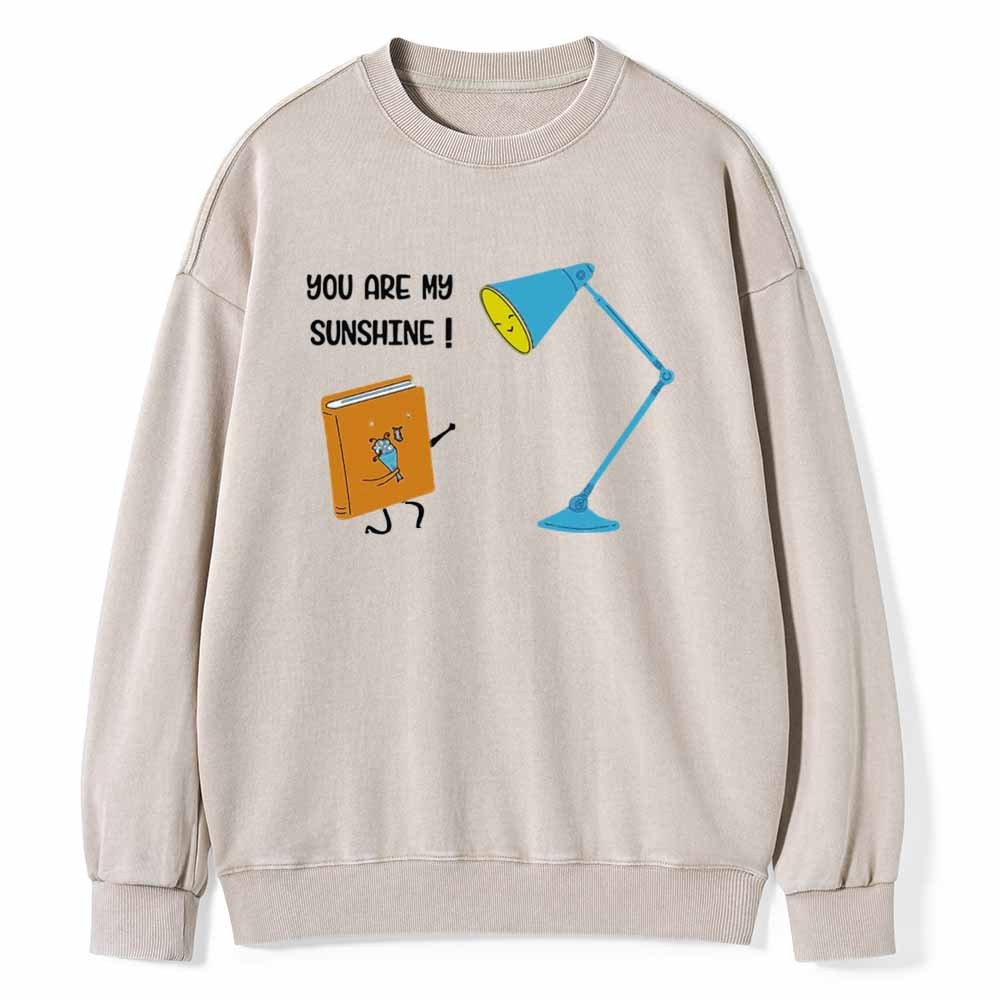 Pagewings You Are My Sunshine book Unisex Washed Sweatshirt