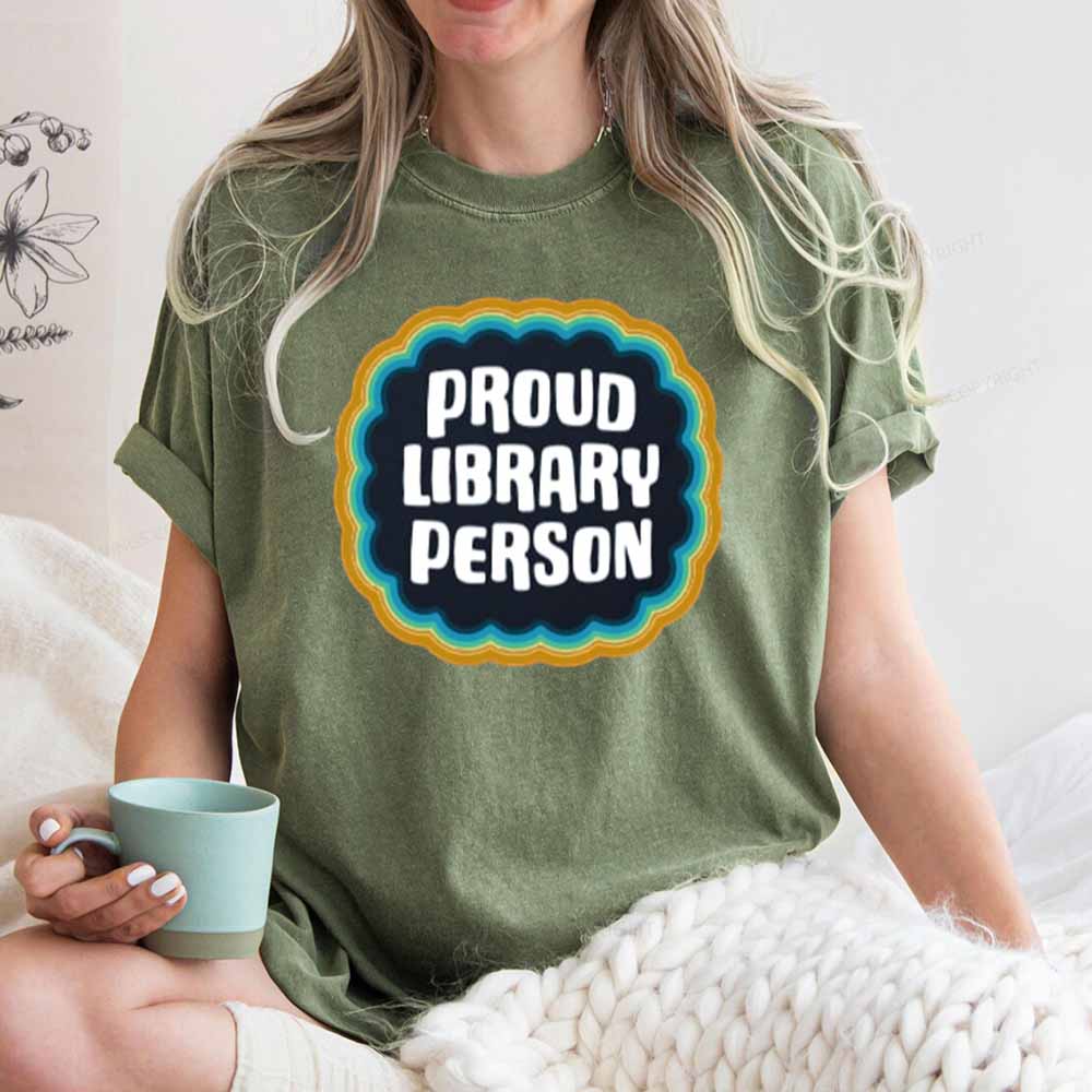 Pagewings Proud Library Person T-Shirt Unisex Washed T-shirt