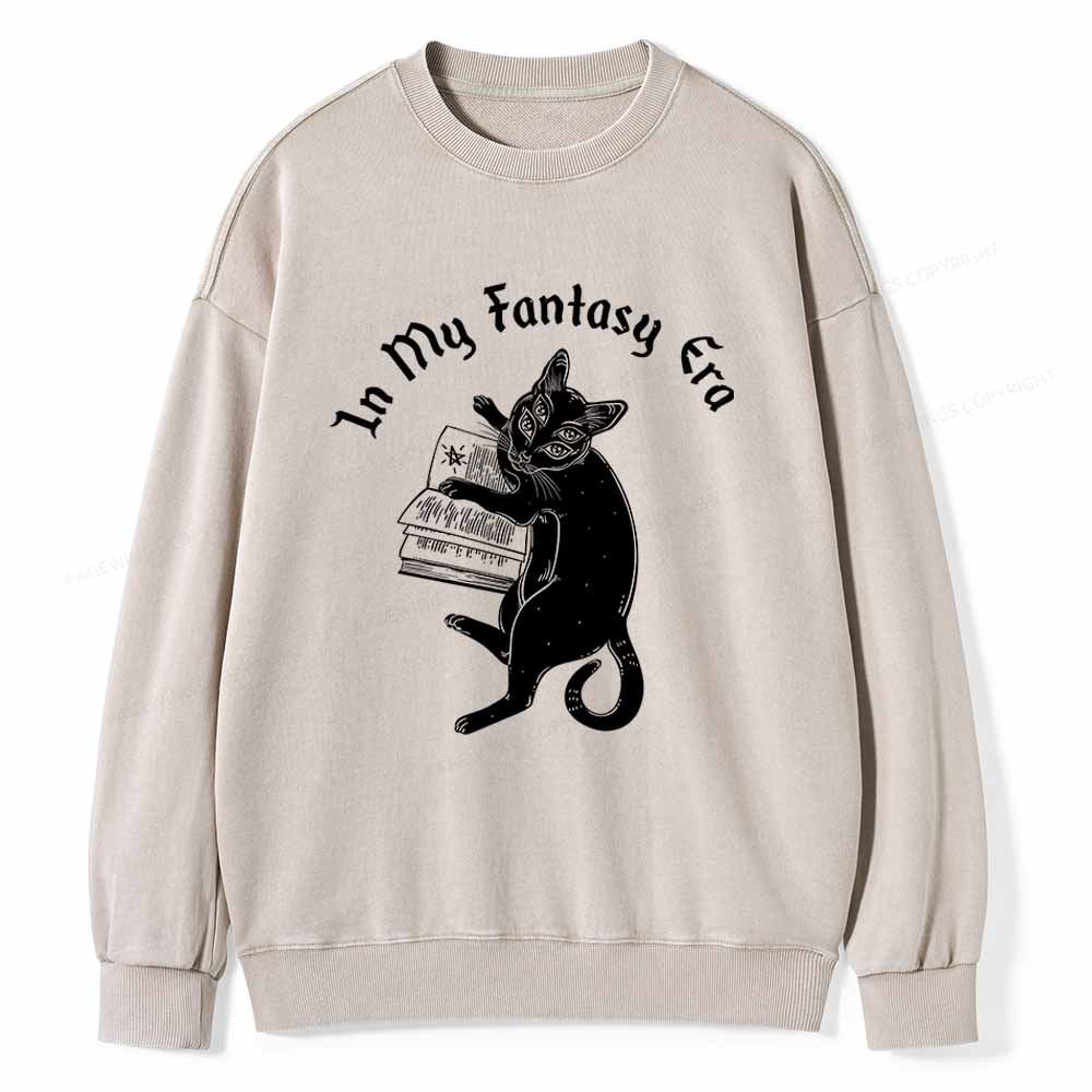 Pagewings In My Fantasy Era Unisex Washed Sweatshirt