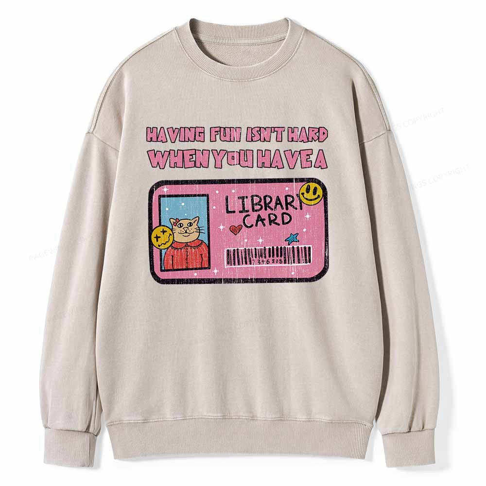 Pagewings Do You Even Read Unisex Washed Sweatshirt