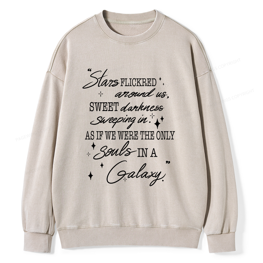 Pagewings Slares Flickred Around Us Unisex Washed Sweatshirt