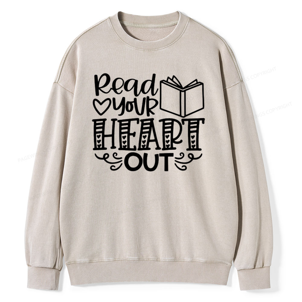 Pagewings Librarian Valentine's Shirt,Read Across Americ Unisex Washed Sweatshirt