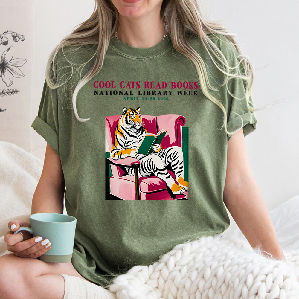 Pagewings Library Week Poster 1996 Unisex Washed T-shirt