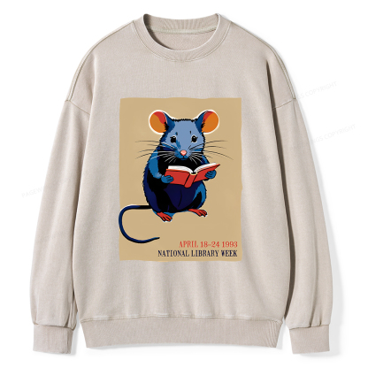 Pagewings National Library Week Unisex Washed Sweatshirt