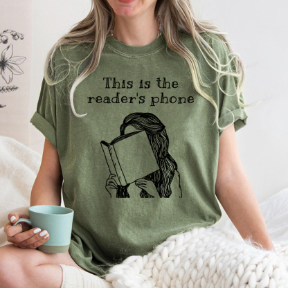 Pagewings This Is The Readers Phone Unisex Washed T-shirt