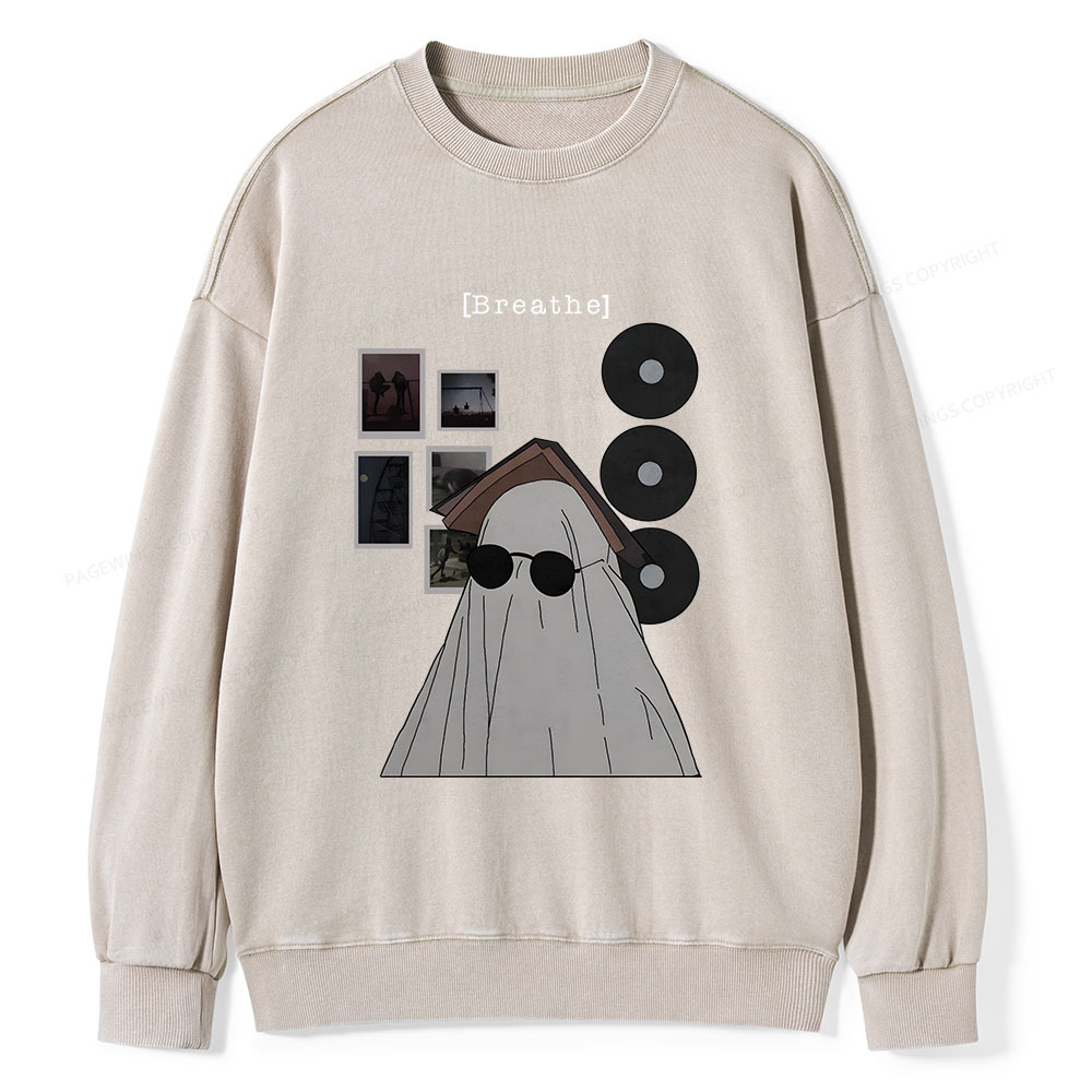 Pagewings Books Music And Life Photos Define Me Unisex Washed Sweatshirt