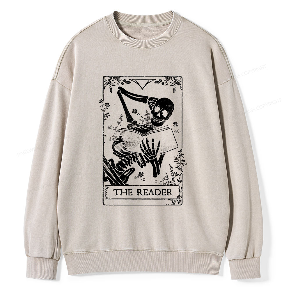Pagewings The Reader Unisex Washed Sweatshirt