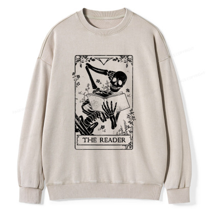 Pagewings The Reader Unisex Washed Sweatshirt