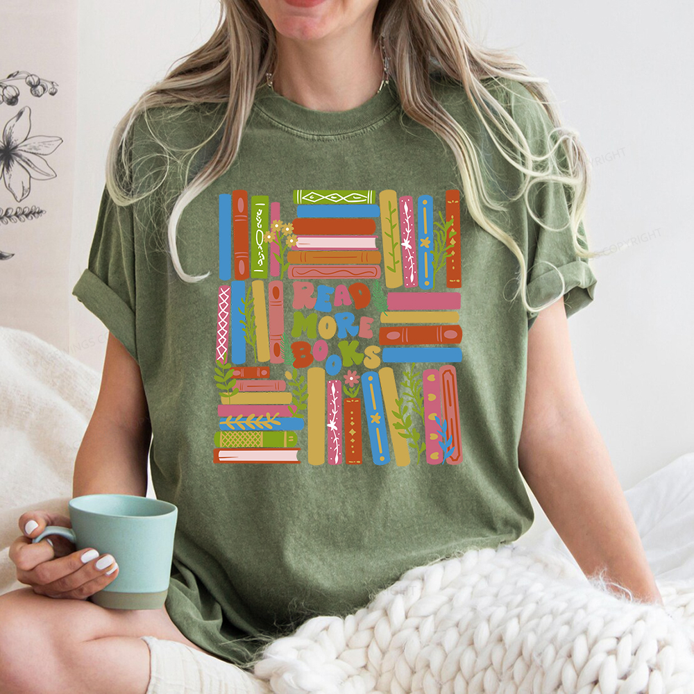 Pagewings Read More Books Unisex Washed T-shirt