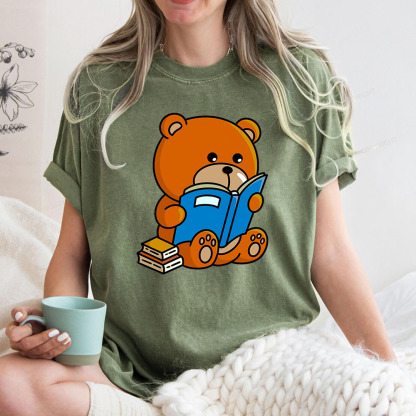 Pagewings Bookish Bear Unisex Washed T-shirt