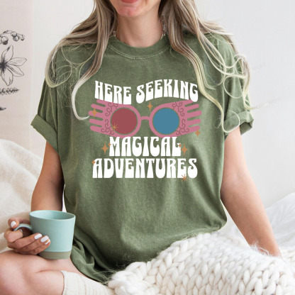 Pagewings Seeking Magical Adventures Unisex Washed T-shirt