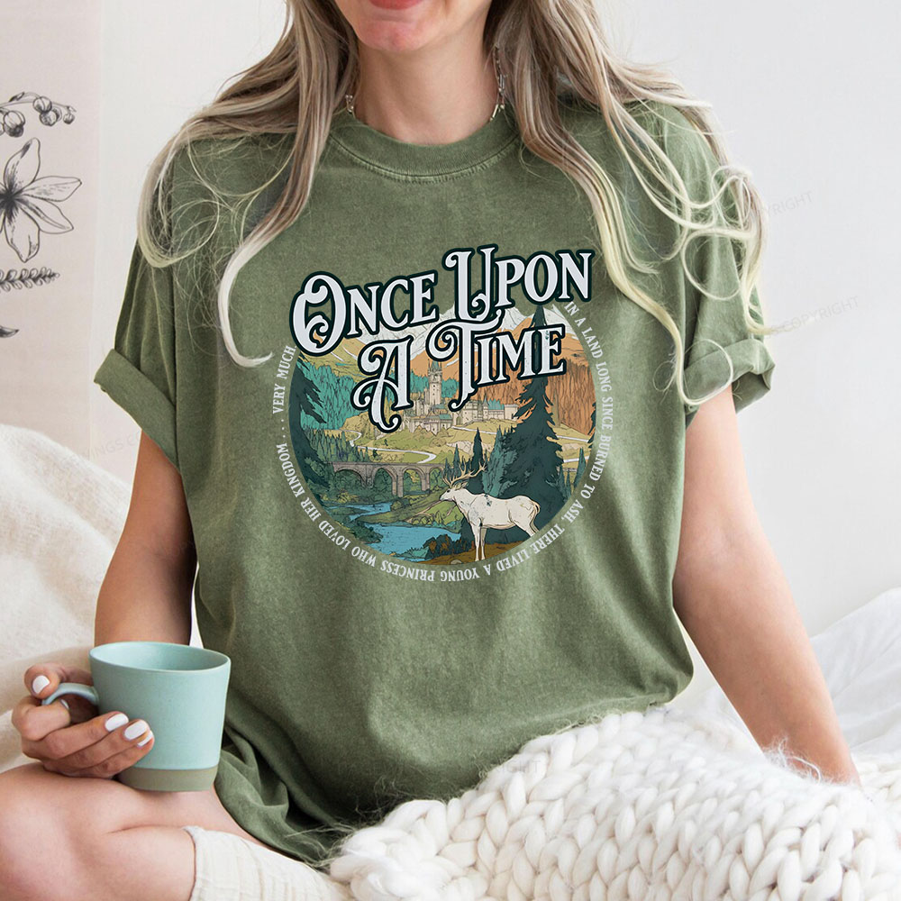 Pagewings Once Upon A Time Unisex Washed T-shirt