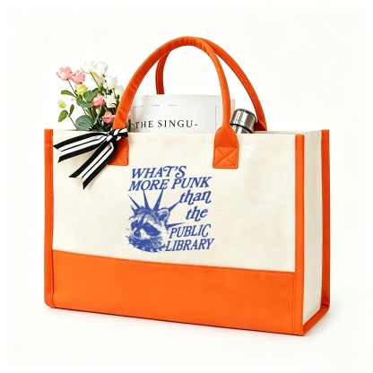 Pagewings What’s More Punk Than The Public Library12555 Large Tote Bag
