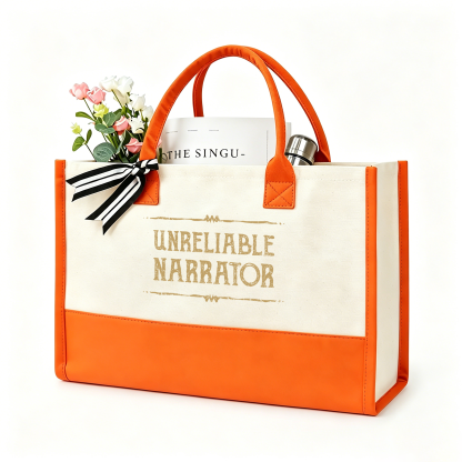 Pagewings Unreliable Narrator Large Tote Bag