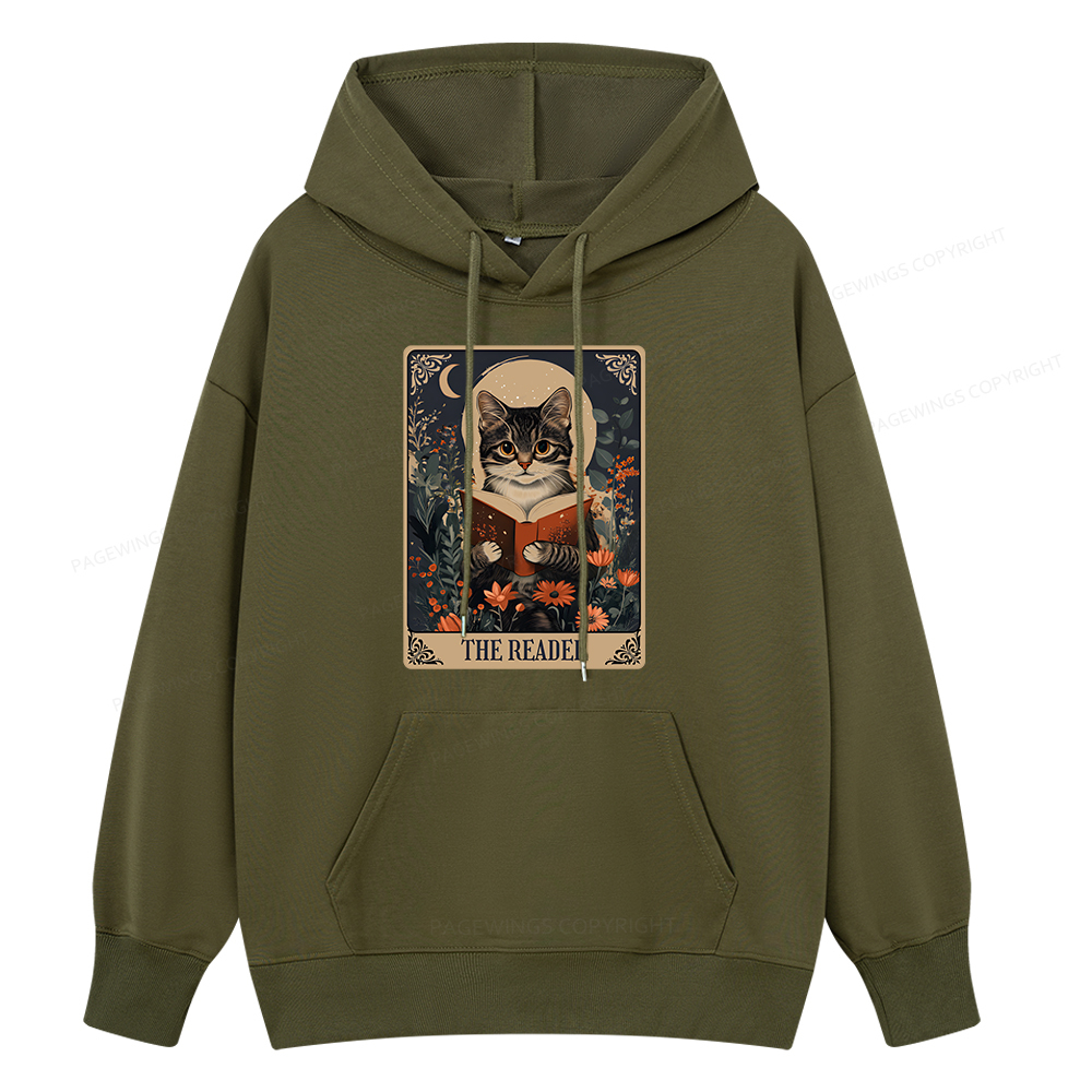 Pagewings The Reader Tarot Card Cat Unisex Classic Hoodie