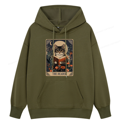 Pagewings The Reader Tarot Card Cat Unisex Classic Hoodie