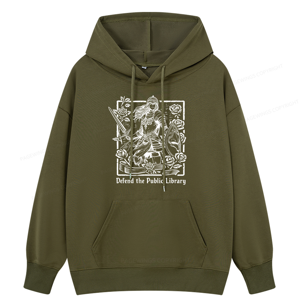 Pagewings Defend The Public Library Unisex Classic Hoodie