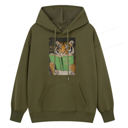 Pagewings Motivational Tiger Reading Unisex Classic Hoodie