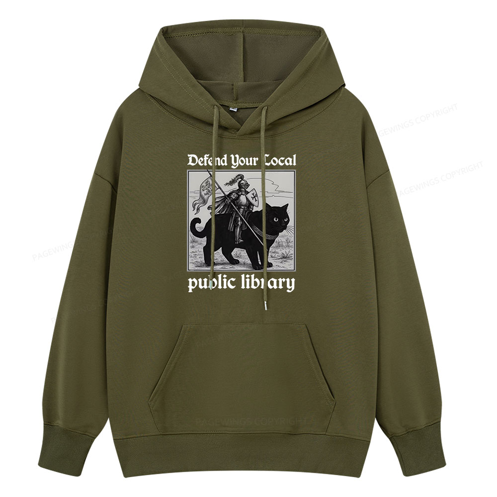 Pagewings Defend Your Local public library Unisex Classic Hoodie