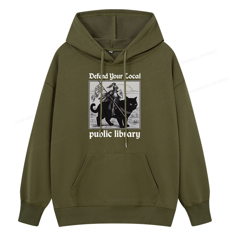 Pagewings Defend Your Local public library Unisex Classic Hoodie