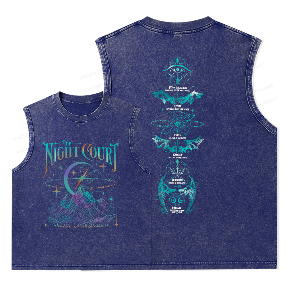 Pagewings The Night Court Unisex Washed Tank Top