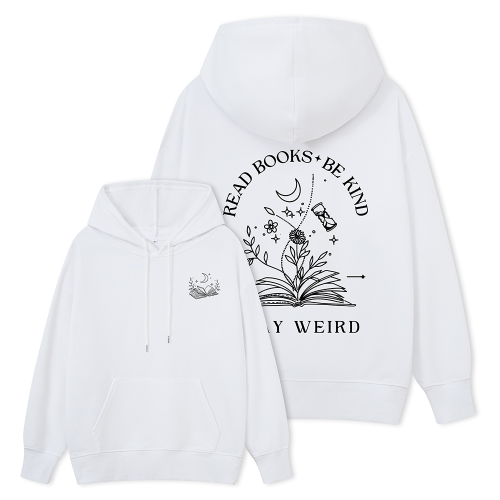 Pagewings Comfort Colors Read Books Be Kind Stay Weird Unisex Classic Hoodie
