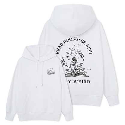 Pagewings Comfort Colors Read Books Be Kind Stay Weird Unisex Classic Hoodie