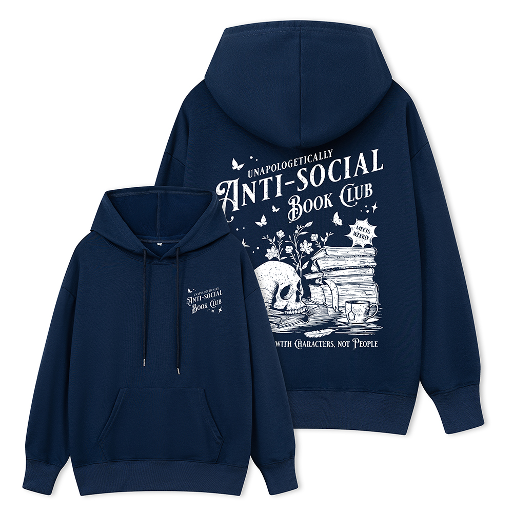 Pagewings Anti-social Book Club Comfort Colors Unisex Classic Hoodie