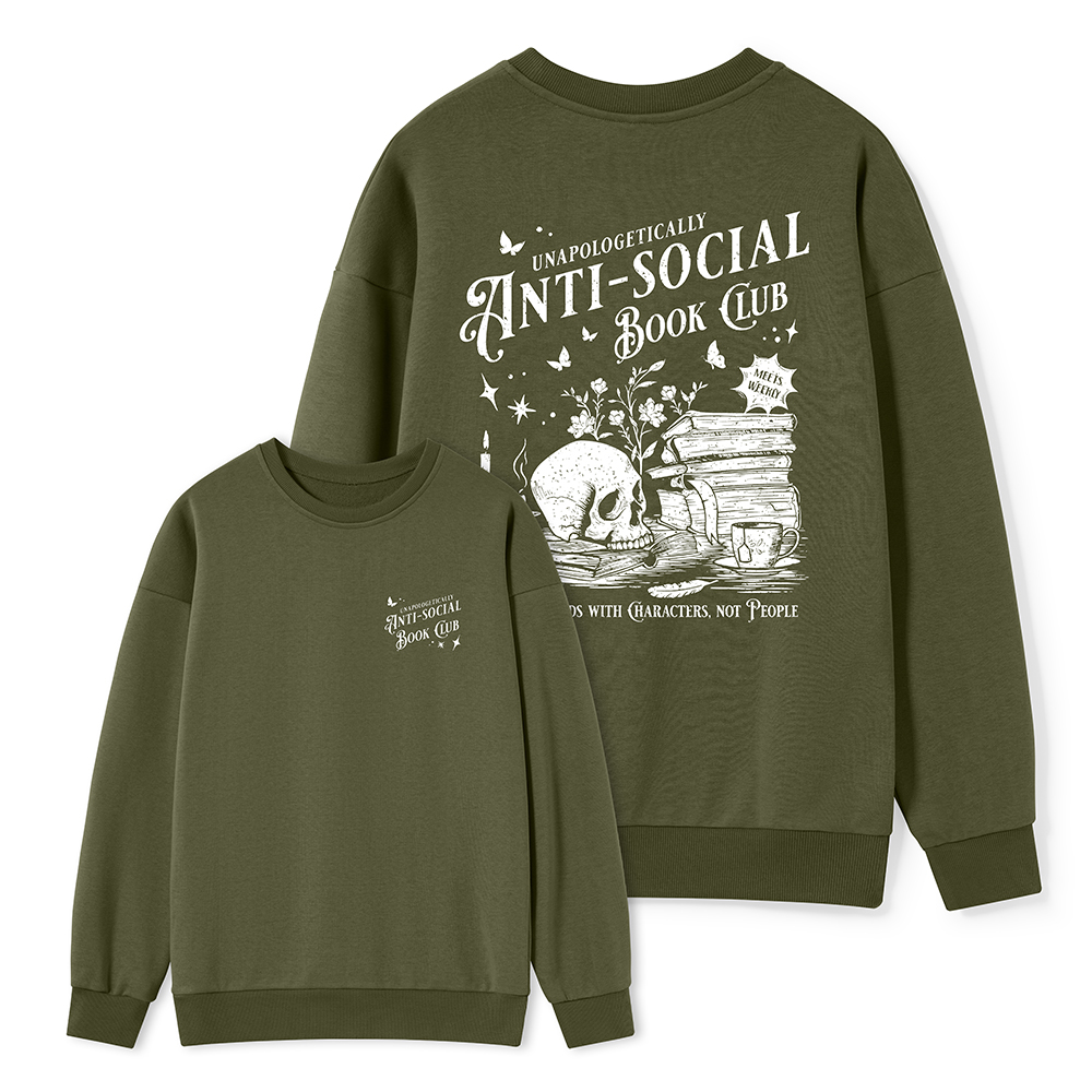 Pagewings Anti-social Book Club Comfort Colors Unisex Classic Sweatshirt